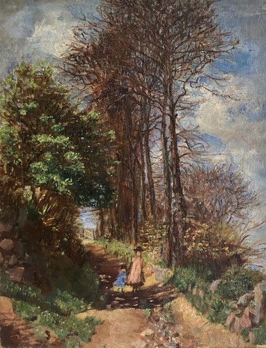 Antique oil painting fine - antique,
