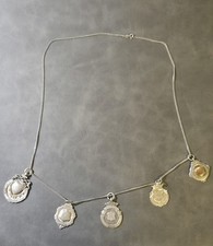 5-STERLING SILVER WATCH FOB + chain HALLMARKED 45.57 gms