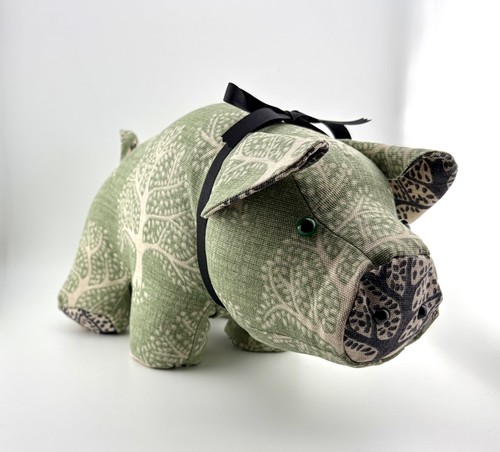 Handmade fabric pig - fabric,