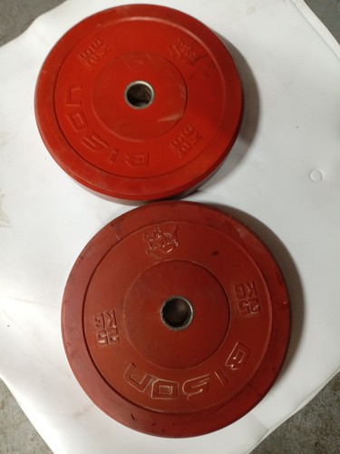 Bison bumper plates 2x25kg rrp - bison,