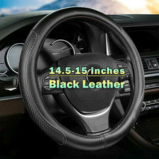 FOR VW GOLF MK4 Black NEW Leather Steering Wheel Cover Slip-On Easy Installation