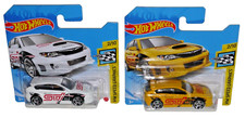 Hot Wheels 2021 68/250 - SUBARU IMPREZA WRX STI - JOB LOT x 2 CARS YELLOW  WHITE