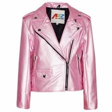 PU Leather Jacket Baby Pink