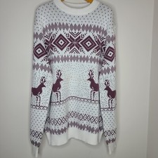 Tipsy Elves Christmas Sweater Ugly Sweater Reindeer Size Large