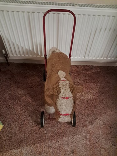 Vintage push along horse toy - horse,