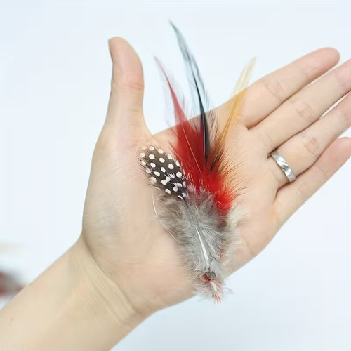 Natural hat feather - hat,