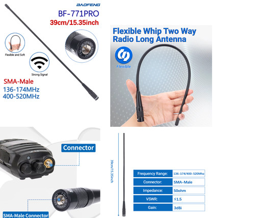 771 pro antenna sma - pro, male
