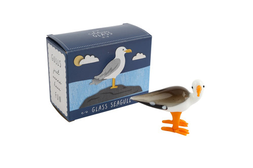 Glass seagull ornament gift - glass,