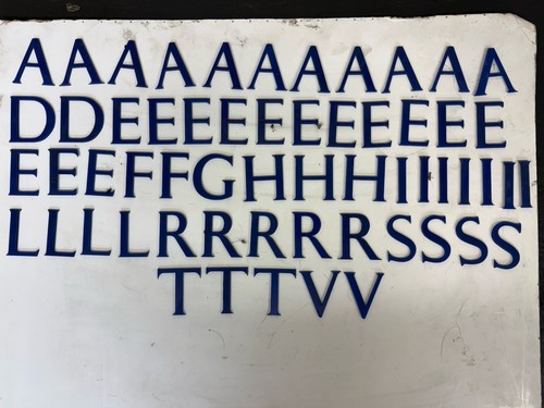 Old shop fitting lettering - old,