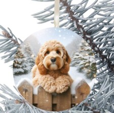 Cockapoo Dog Hanging Bauble