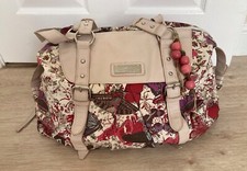 NEXT Butterfly & Floral Print Bag with Tan Trim