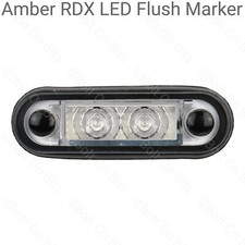 RDX LED FLUSH AMBER Marker 12v 24v for Kelsa bars Scania Volvo MAN Mercedes 