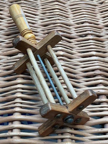 Antique treen handheld kite - handheld,