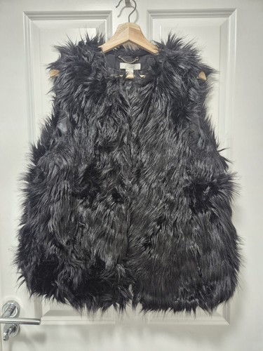 Black faux fur - fur, h&m
