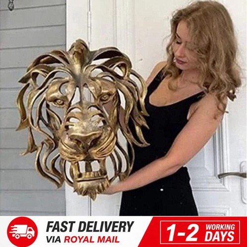 Lion head gold - lion,