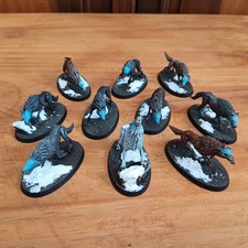Warhammer Age of Sigmar x10 Dire Wolves Soulblight Gravelords Painted