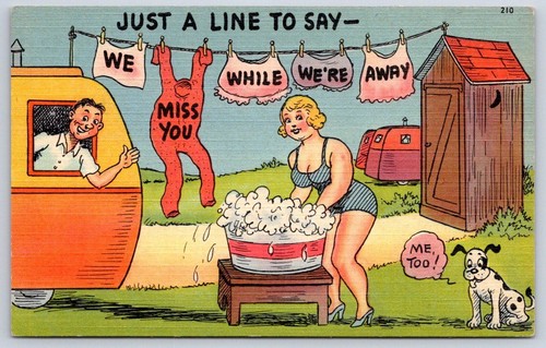 Vintage linen comic - vintage,