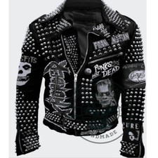 Men's Silver Studded Black