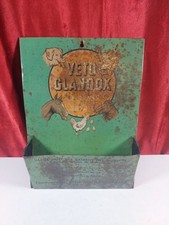 Vintage French Tin Advertising Sign "Veto Glandox" Animal Feed
