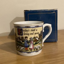 Royal Worcester Birthday Mug Friday’s Child is Loving & Giving - Porcelain 1990s