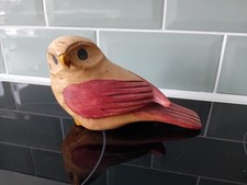 CUTE ITEM...SOLID WOOD...BIRD...CARVED BIRD...WOOD.....DISPLAY..FIGURE