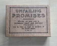 Vintage Promise Box 1958 Complete With Mini Scrolls Unfailing Promises