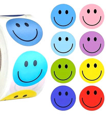 Smiley Face Stickers 2.5cm Kids Happy Scrapbooking Crafts Cards Reward Labels