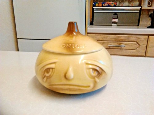 Vintage sylvac onions face pot - onions,