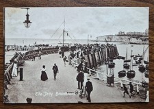 Broadstairs Jetty Postcard Crowds & Boats Real Photo RPPC