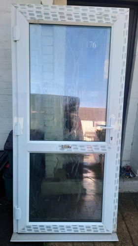 New upvc door double - double, glazed
