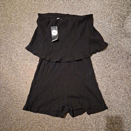 Boohoo black cotton crinkle - boohoo,