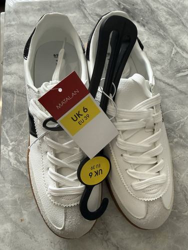 Matalan white black low top - white, &