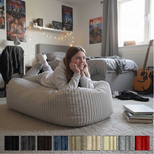 Corduroy bean bag bed - corduroy,