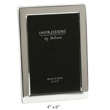 SILVER PLATED FLAT EDGE PICTURE PHOTO FRAME IN SIZE - 6X4 5X7 6X8 - BY JULIANA