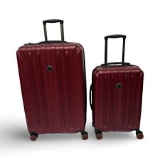 Delsey Paris Accelerate 2-Piece 30" & 22" Carry-On Hardside Luggage Set in Red