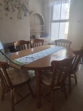 Farmhouse Dining Table and Chairs Set. Collection only