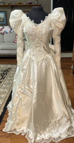 Vtg 80s wedding - wedding, dress