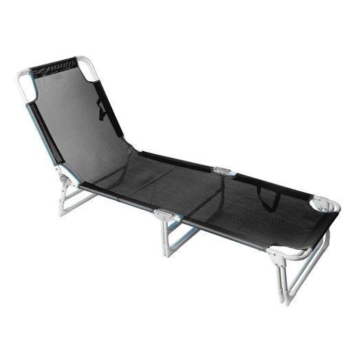 Folding sun bed steel framed - steel,