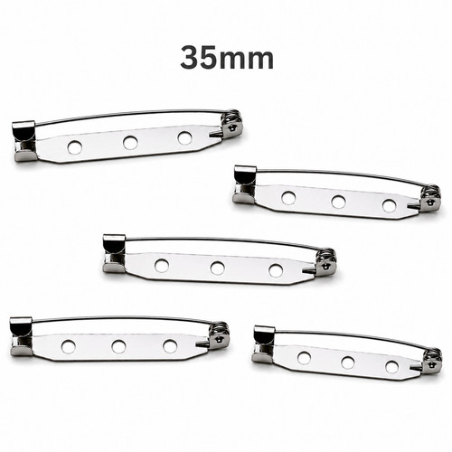 Steel brooch back pins safety - back,