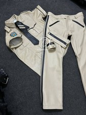 Mens Beige Leather Uniform Set