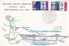 1964 Forth Road Bridge South Queensferry special postmark, Connoisseur cover