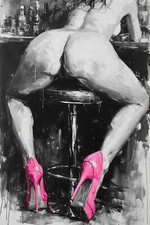 Naked Female Canvas Art Print