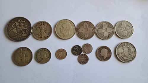 Collection silver coins - coins, crown