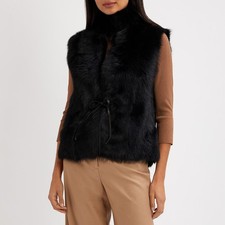  Black Shearling Sheepskin