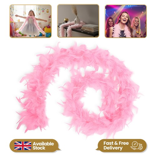 2meter pink feather - pink, fancy