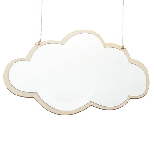 Cloud wooden mirror - wooden,