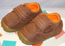 Hush Puppies Boys "Leo"Toddler Soft Leather Adjustable Pre-Walker Shoes