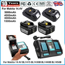14.4V 5Ah-1.5 Battery For Makita BL1450B BL1440 BL1415 194065-3 194065-3 Charger