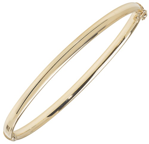 Hinged bangle 9ct gold ladies - hinged,