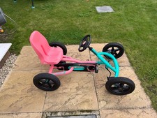 BERG Buddy Lua Pedal Kids Go Kart - Pink/Mint Pedal Go Kart